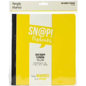 Scrapbooking  Simple Stories Sn@p! Flipbook 6"X8" - Yellow albums