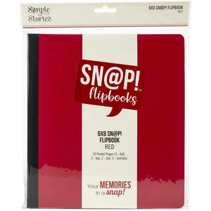 Scrapbooking  Simple Stories Sn@p! Flipbook 6"X8" - Red albums