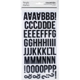 Scrapbooking  Simple Stories Color Vibe Foam Alpha Stickers 6"X12" 129/Pkg - Black Alphas