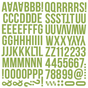 Scrapbooking  Simple Stories Color Vibe Foam Alpha Stickers 6"X12" 129/Pkg - Green Alphas