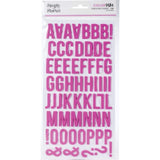 Scrapbooking  Simple Stories Color Vibe Foam Alpha Stickers 6"X12" 129/Pkg - Pink Alphas