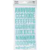 Scrapbooking  Simple Stories Color Vibe Foam Alpha Stickers 6"X12" 129/Pkg - Robins Egg Alphas