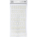 Scrapbooking  Simple Stories Color Vibe Foam Alpha Stickers 6"X12" 129/Pkg - Warm White Alphas