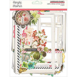 Scrapbooking  Simple Vintage Cottage Fields Chipboard Frames Brads