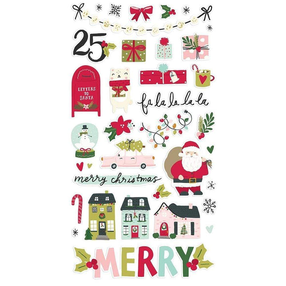 Scrapbooking  Holly Days Chipboard Stickers 6