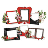 Scrapbooking  Simple Vintage Christmas Lodge Chipboard Frames 6pk Chipboard