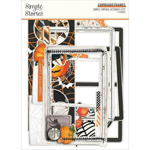 Scrapbooking  Simple Vintage October 31st Chipboard Frames 6pk Chipboard