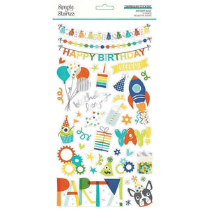 Scrapbooking  Birthday Blast Chipboard Stickers 6"X12" chipboards
