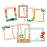 Scrapbooking  Hello Today Layered Chipboard Frames Die-Cuts 6 pack Chipboards