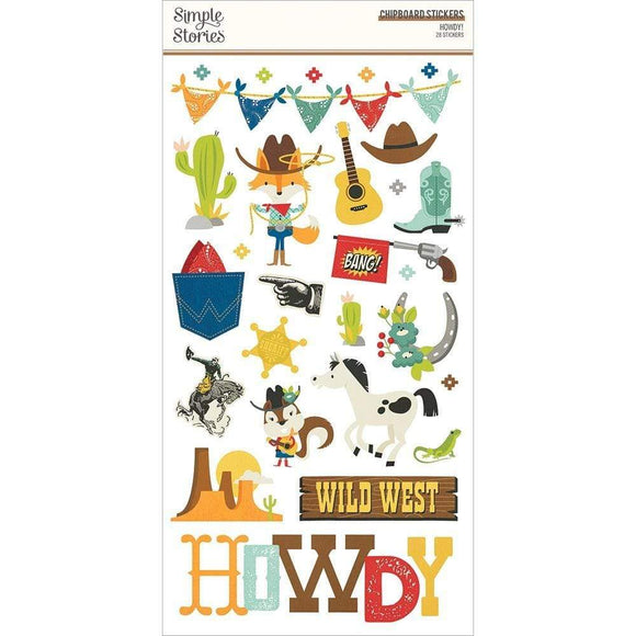 Scrapbooking  Howdy! Chipboard Stickers 6