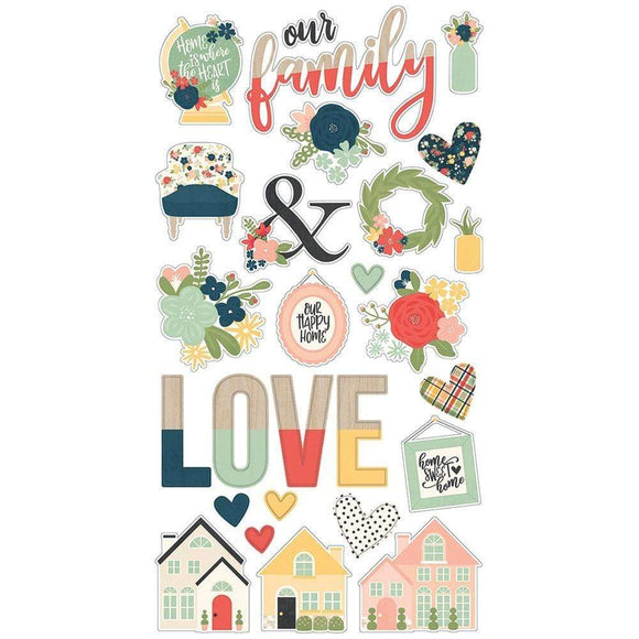 Scrapbooking  So Happy Together Chipboard Stickers 6