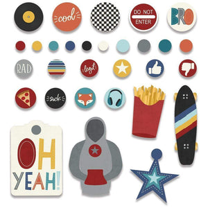 Scrapbooking  Bro & Co. Decorative Brads 30/Pkg Embellishments