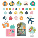Scrapbooking  Going Places Decorative Brads 30/Pkg Embellishments