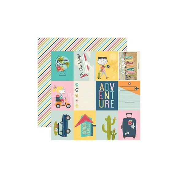 Scrapbooking  Going Places Double-Sided Cardstock 12