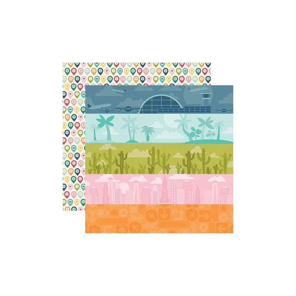 Scrapbooking  Going Places Double-Sided Cardstock 12
