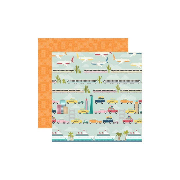 Scrapbooking  Going Places Double-Sided Cardstock 12