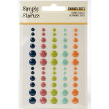Scrapbooking  Going Places Enamel Dots Embellishments 60/Pkg Embellishments
