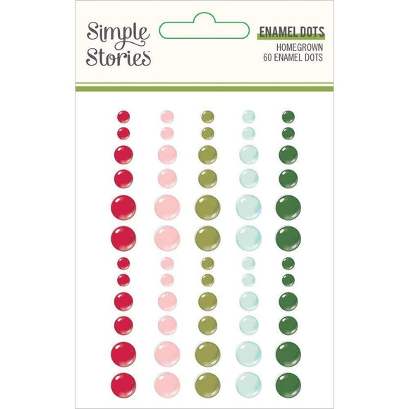 Scrapbooking  Holly Days Enamel Dots Embellishments 60/Pkg Embellishments