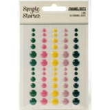 Scrapbooking  I Am Enamel Dots Embellishments 60/Pkg Embellishments
