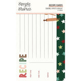 Scrapbooking  Simple Stories Baking Spirits Bright Recipe Cards 4"X6" 12/Pkg Embellishments