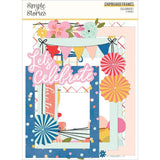 Scrapbooking  Simple Stories Celebrate! Chipboard Frames 6pk Embellishments