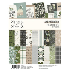 Scrapbooking  Simple Stories Double-Sided Paper Pad 6"X8" 24/Pkg The Simple Life Embellishments