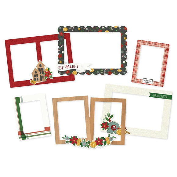 Scrapbooking  Simple Stories Hearth & Holiday Chipboard Frames 6pk Embellishments