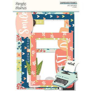 Scrapbooking  Simple Stories Life Captured Chipboard Frames 6pk Embellishments