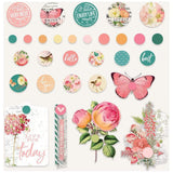 Scrapbooking  Simple Vintage Garden Decorative Brads 30/Pkg Embellishments