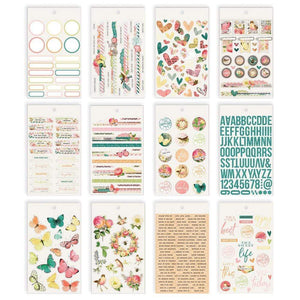 Scrapbooking  Simple Vintage Garden District Stickers 4"X6" 12/Pkg Embellishments