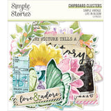 Scrapbooking  Simple Vintage Life In Bloom Chipboard Clusters 13pk Embellishments