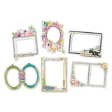 Scrapbooking  Simple Vintage Life In Bloom Chipboard Frames 6pk Embellishments