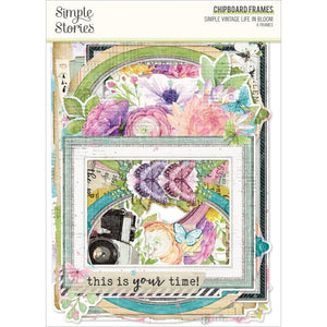 Scrapbooking  Simple Vintage Life In Bloom Chipboard Frames 6pk Embellishments