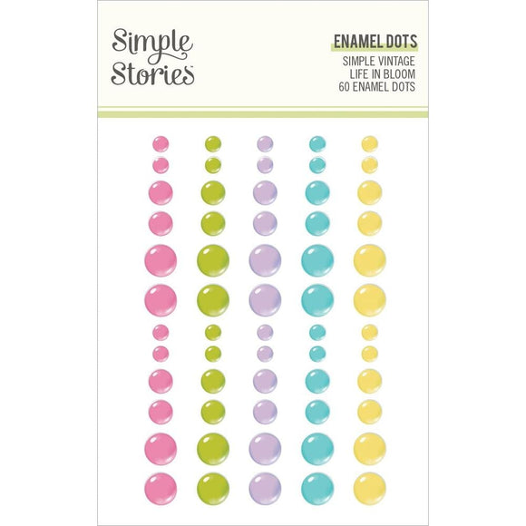 Scrapbooking  Simple Vintage Life In Bloom Enamel Dots Embellishments Glitter Embellishments