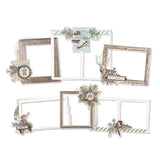 Scrapbooking  Simple Vintage Winter Woods Chipboard Frames 6pk Embellishments