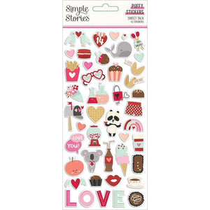 Scrapbooking  Sweet Talk Puffy Stickers 43/Pkg Embellishments