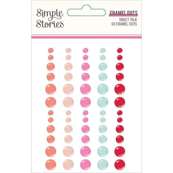 Scrapbooking  Sweet Talk Enamel Dots Embellishments 60/Pkg enamel dots