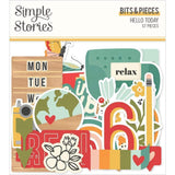 Scrapbooking  Hello Today Bits & Pieces Die-Cuts 57/Pkg enamel dots
