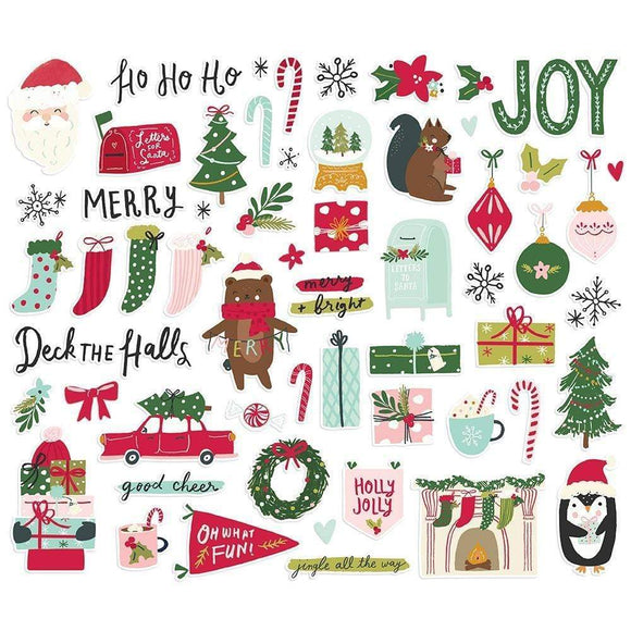 Scrapbooking  Holly Days Bits & Pieces Die-Cuts 60/Pkg ephemera