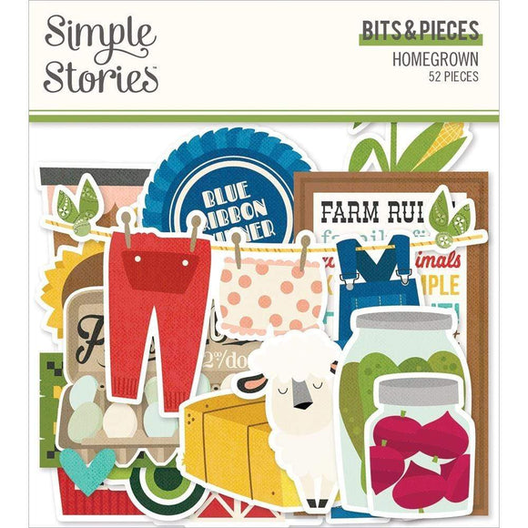 Scrapbooking  Homegrown Bits & Pieces Die-Cuts 52/Pkg Ephemera