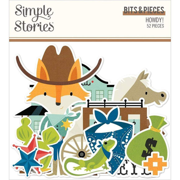 Scrapbooking  Howdy! Bits & Pieces Die-Cuts 52/Pkg Ephemera