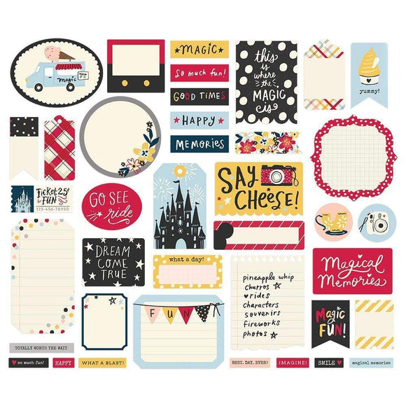 Scrapbooking  Say Cheese Main Street Bits & Pieces Die-Cuts 39/Pkg Journal Ephemera