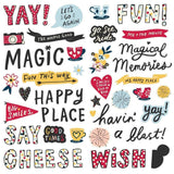 Scrapbooking  Say Cheese Main Street Foam Stickers 66/Pkg Ephemera