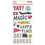Scrapbooking  Say Cheese Main Street Foam Stickers 66/Pkg Ephemera