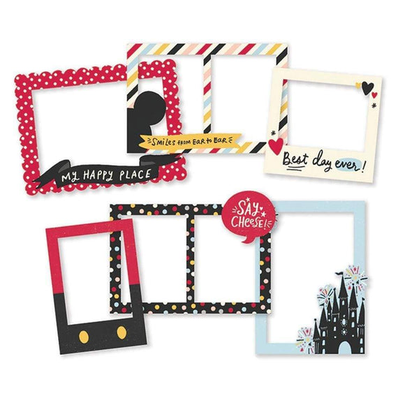 Scrapbooking  Say Cheese Main Street Layered Chipboard Frames Die-Cuts 6pk Ephemera