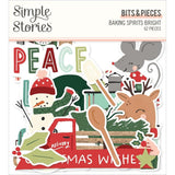 Scrapbooking  Simple Stories Baking Spirits Bright Bits & Pieces Die-Cuts 62/Pkg Ephemera