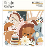Scrapbooking  Simple Stories Boho Baby Bits & Pieces Die-Cuts 52/Pkg ephemera
