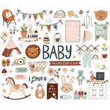 Scrapbooking  Simple Stories Boho Baby Bits & Pieces Die-Cuts 52/Pkg ephemera