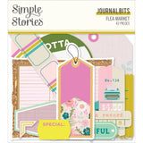Scrapbooking  Simple Stories Flea Market Bits & Pieces Die-Cuts 42/Pkg Journal ephemera