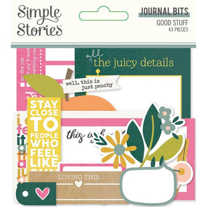Scrapbooking  Simple Stories Good Stuff Bits & Pieces Die-Cuts 43/Pkg Journal ephemera